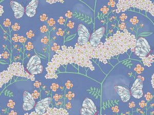 Tapet fluturi si flori Eijffinger colectia Rice 2 panel cod 383620