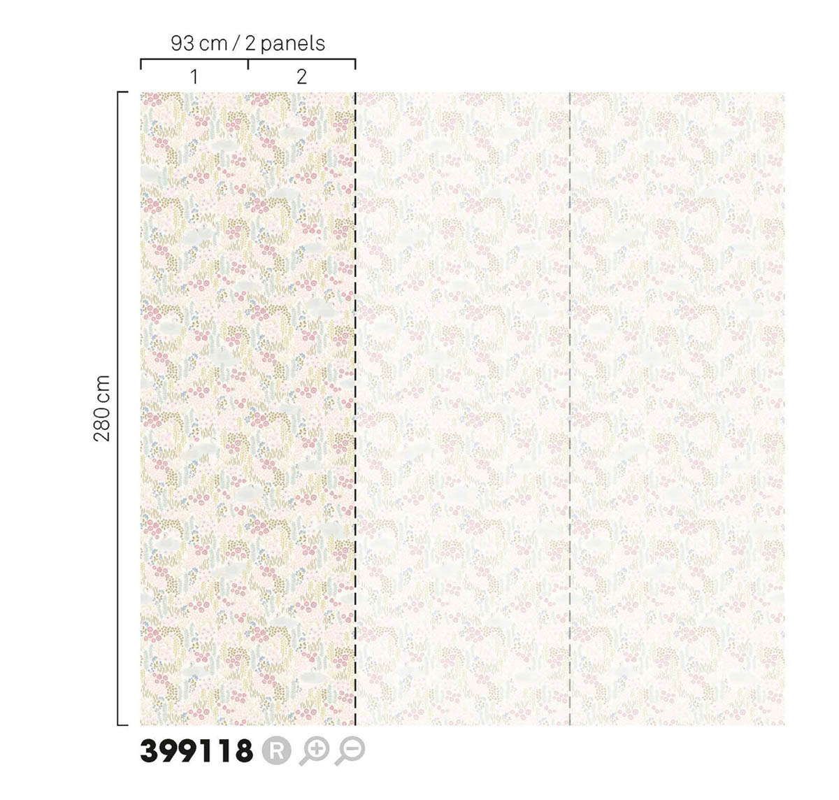 Tapet copii flori Eijffinger colectia Mini Me panel cod 399118 - imagine 3