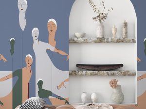 Tapet Barkers Department Store Blue, personalizat, VLAdiLA