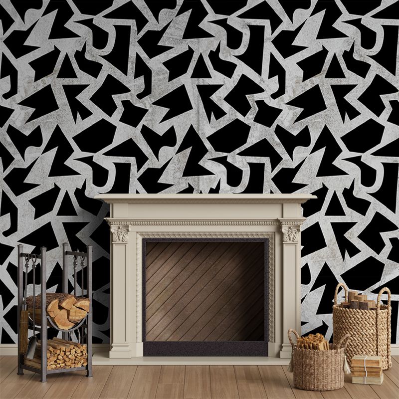 Tapet Geometric Grunge Light, personalizat, VLAdiLA