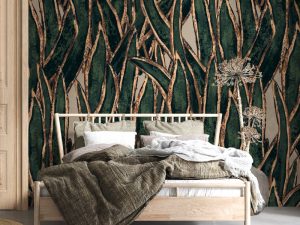 Fototapet Green Flames, personalizat, VLAdiLA