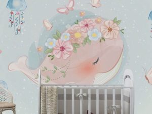 Fototapet copii Mourals Queen of Whales cod KIDSM014