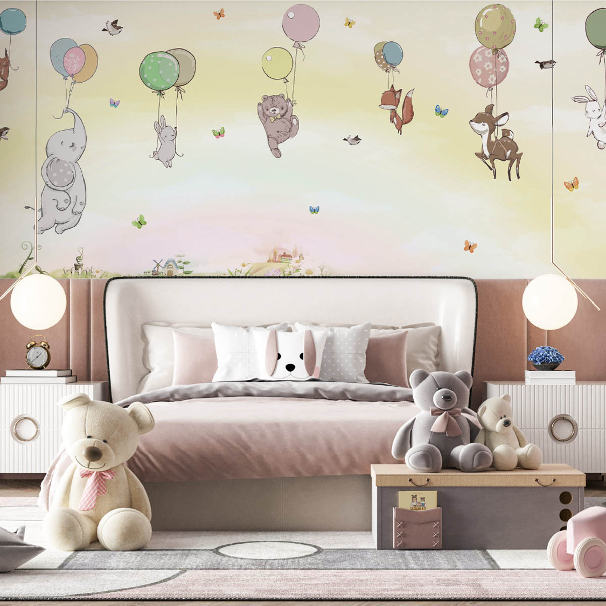 Fototapet copii Mourals Arial Friends cod KIDSM037