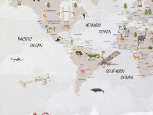 Fototapet copii Mourals Globe cod KIDSM052