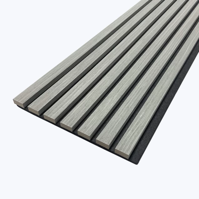 Riflaj decorativ fonoabsorbant din MDF, Grey, Lamelio - imagine 3