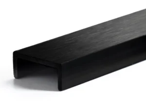 Profil de capat "U", Black, 300 cm, JP Decor
